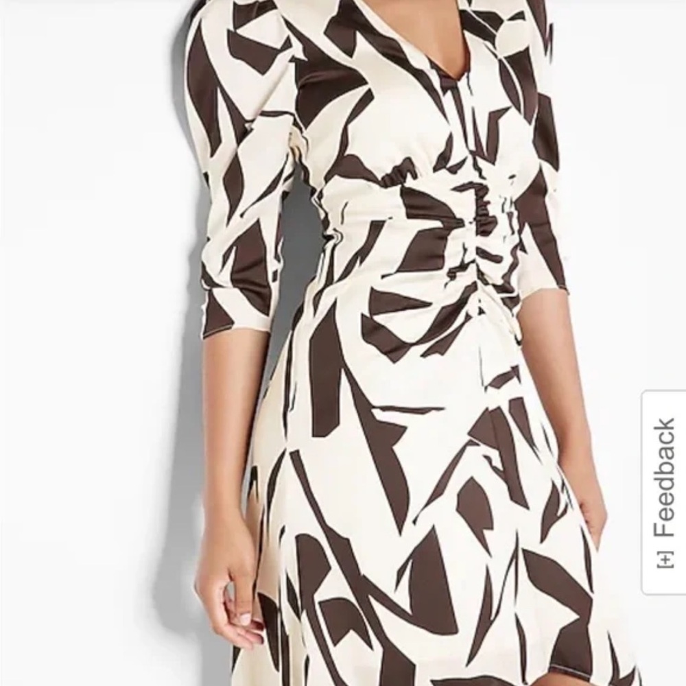 High-low Abstract Pattern Dress